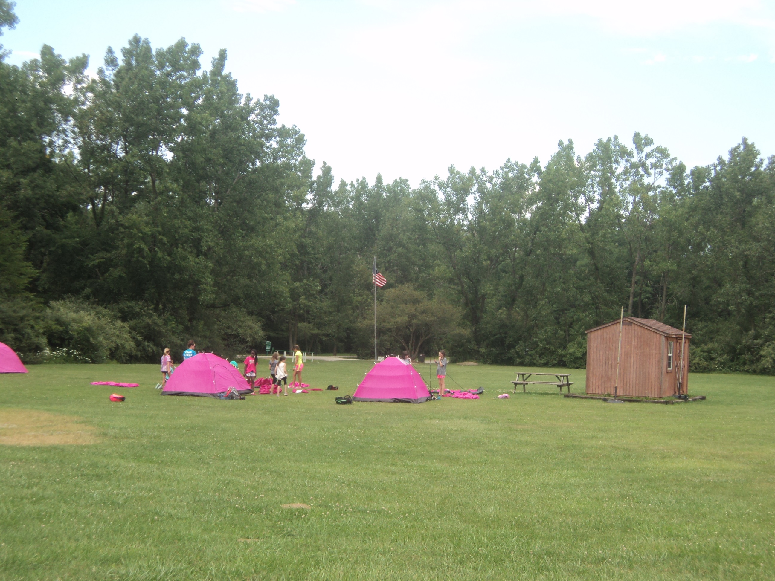 popup tents acampamento-americano