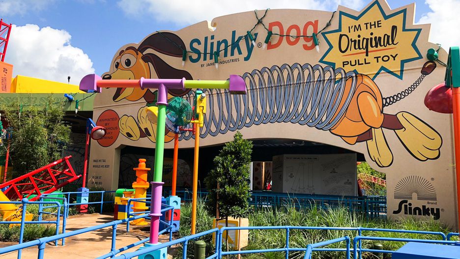 Algumas das atrações da Toy Story Land