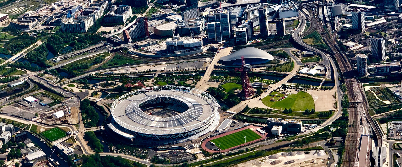 Parque Olímpico de Londres visto de cima Parque Olímpico de Londres visto de cima