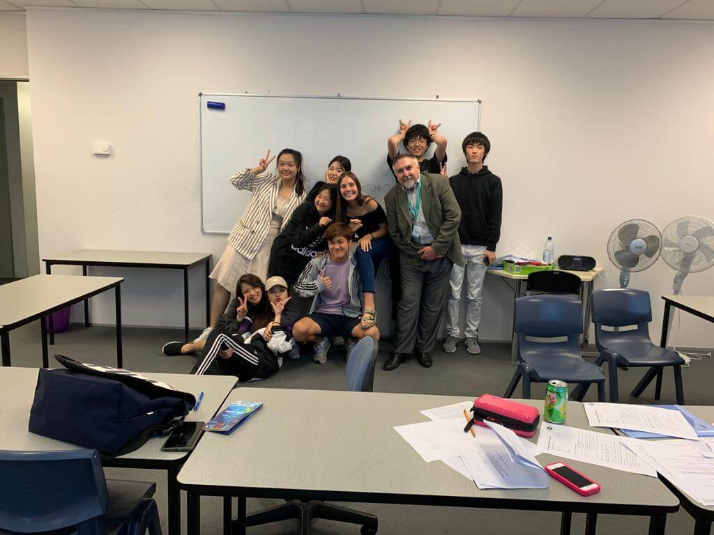 Na escola que Júlia estudou durante seu intercâmbio
