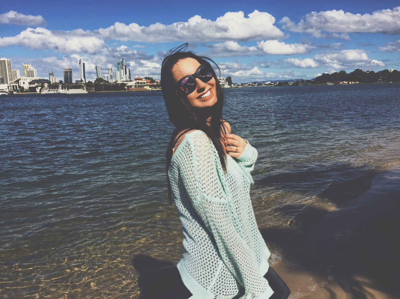 Julia na praia