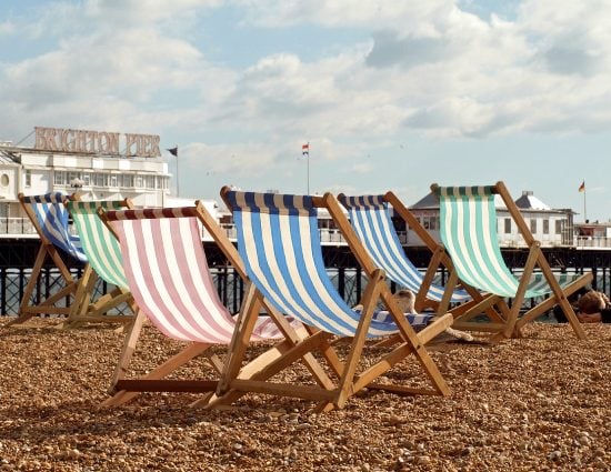 Praias de Brighton na Inglaterra